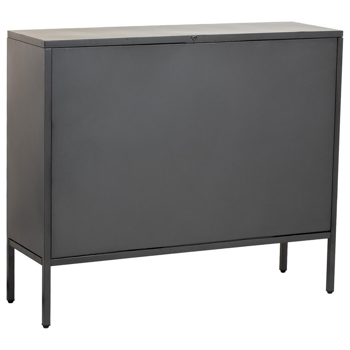HOLZ-METALLSCHRANK mit 2 Türen, Schwarz, 100x32x85h cm - Schwarz, Holz (100/85/32cm) - Wanderlust