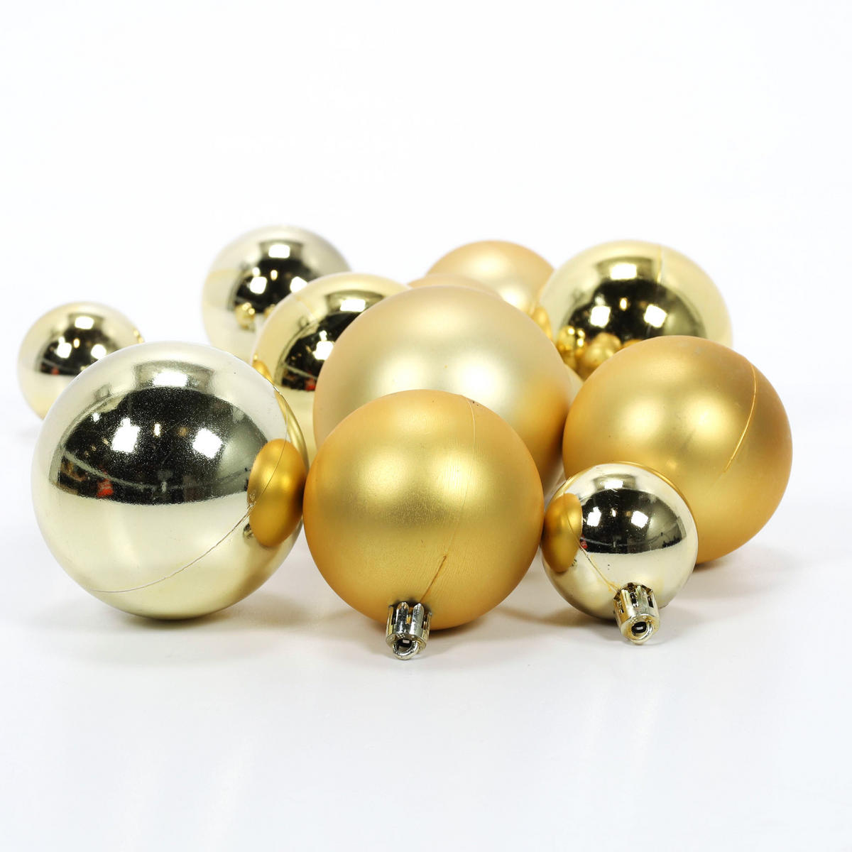 WEIHNACHTSKUGELN verschiedene Größen 60er-Set - Goldfarben, Kunststoff (19/31.5/19cm) - Home Styling Collection