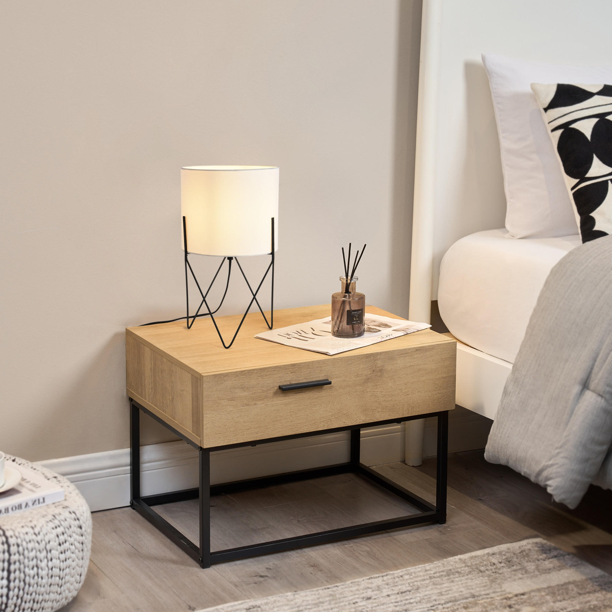 TISCHLAMPE Slough - Weiß, Metall (21/21/37.5cm) - lux.pro