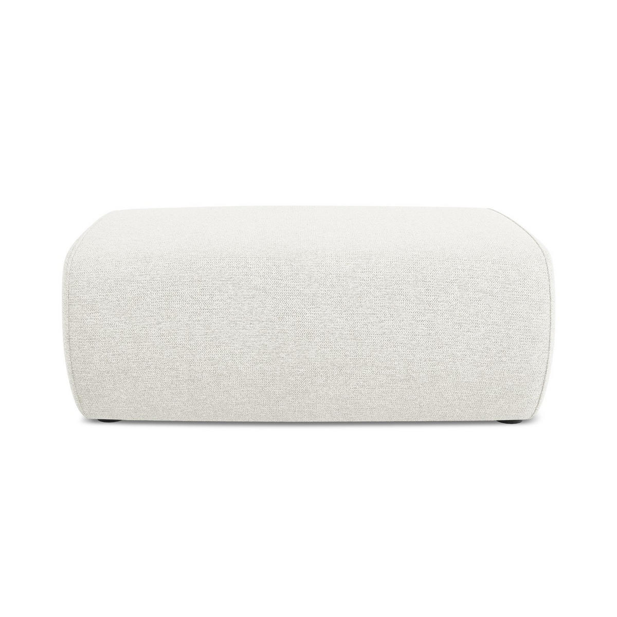 POUF Chenille Stoff Weiß - Schwarz/Weiß, Kunststoff/Textil (102/40/62cm) - LaMiaSofa