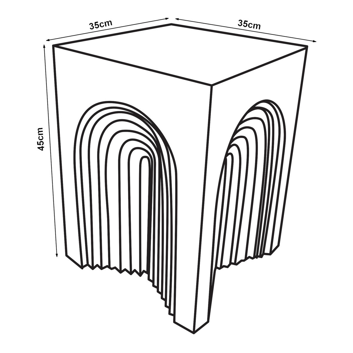 ODKLÁDACÍ STOLEK Elverumn - zelená barva, kompozitní dřevo (35/35/45cm) - [en.casa]