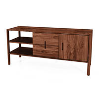 KOMMODE INA Wildeiche - Dunkelbraun, Holz (142/64/46cm) - byoak