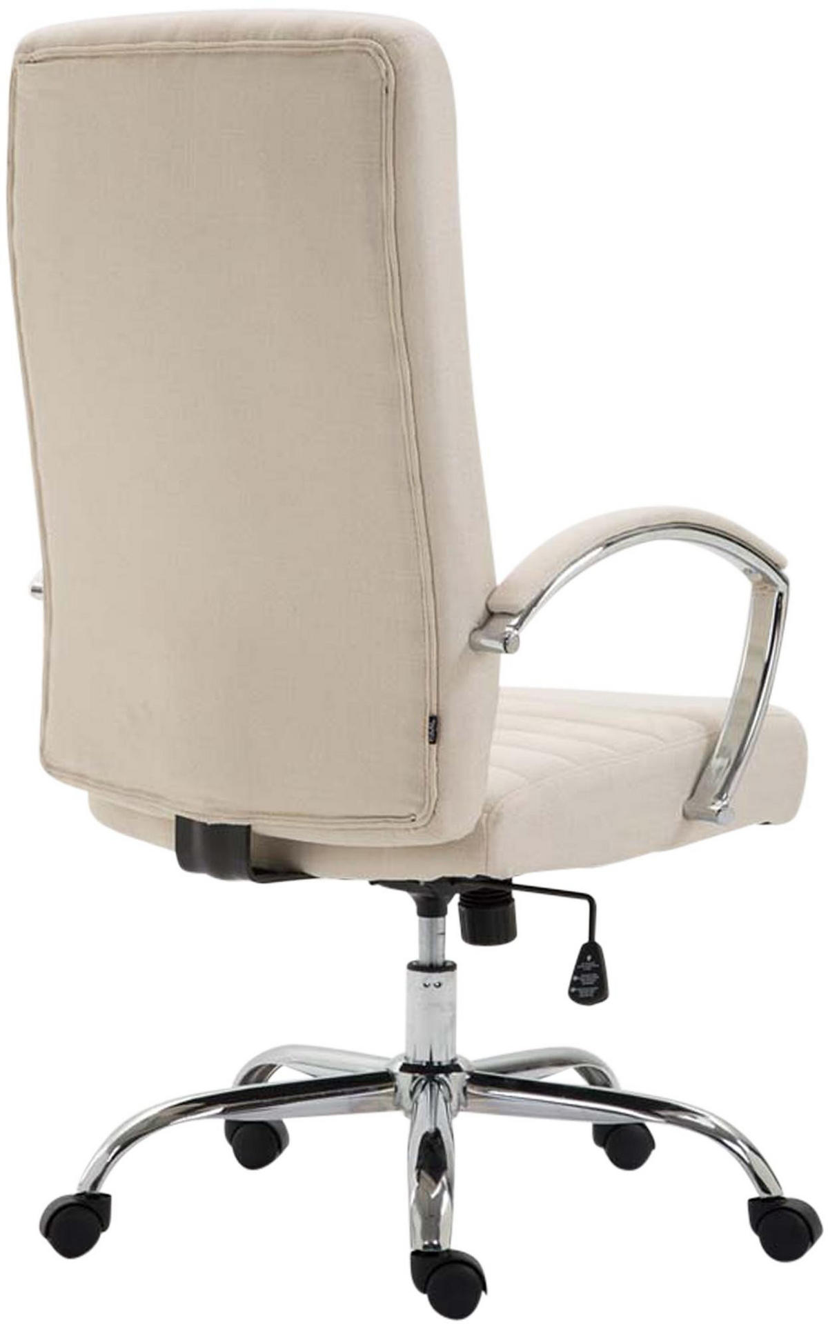 CHEFSESSEL Stoff Creme - Creme, Textil/Metall (60/110/68cm) - CLP