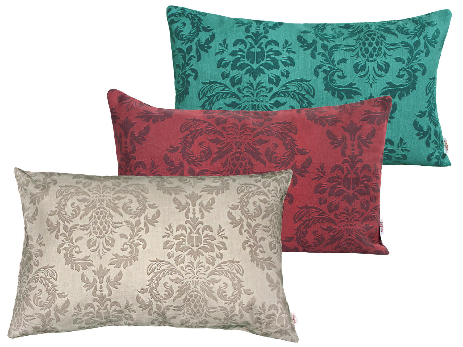 KISSENNHÜLLE Epoche karmin-rot 30/50 cm - Dunkelrot, Textil (30/50cm) - beties Heimtextil