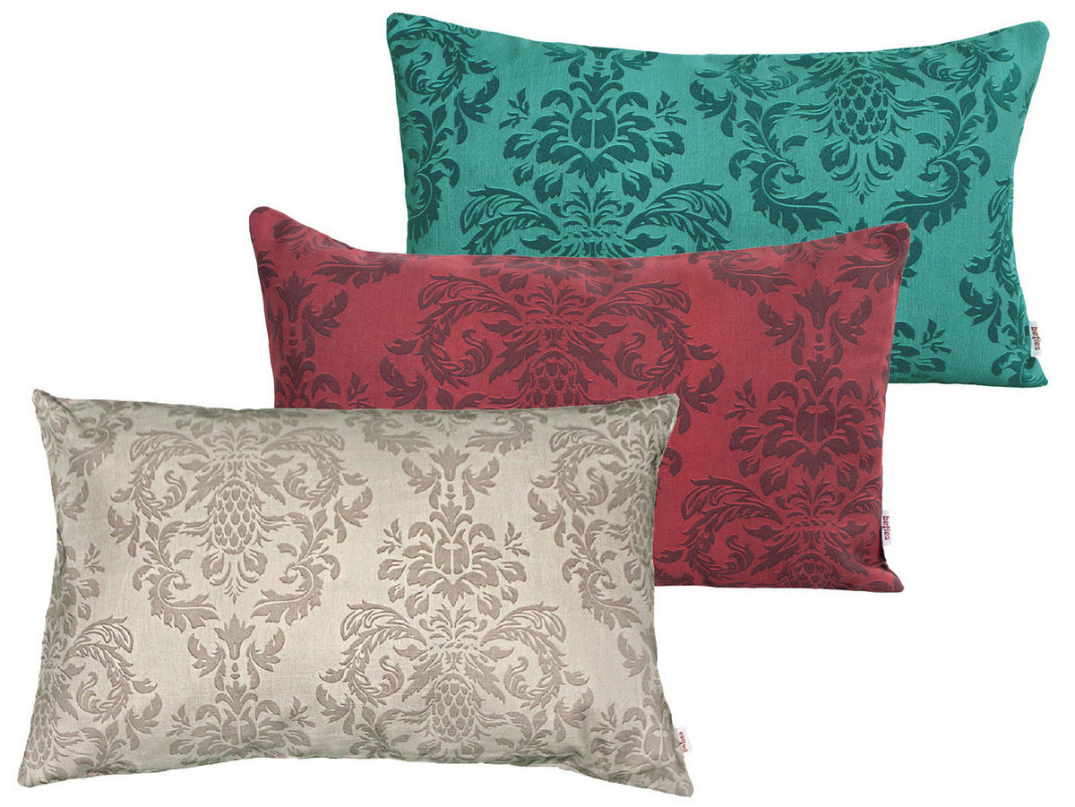 KISSENNHÜLLE Epoche petrol-grün 30/50 cm - Petrol, Textil (30/50cm) - beties Heimtextil