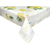 TISCHDECKE Italy Design Zitronen 110/110 cm - Ecru/Gelb, Textil (110/110cm) - beties Heimtextil