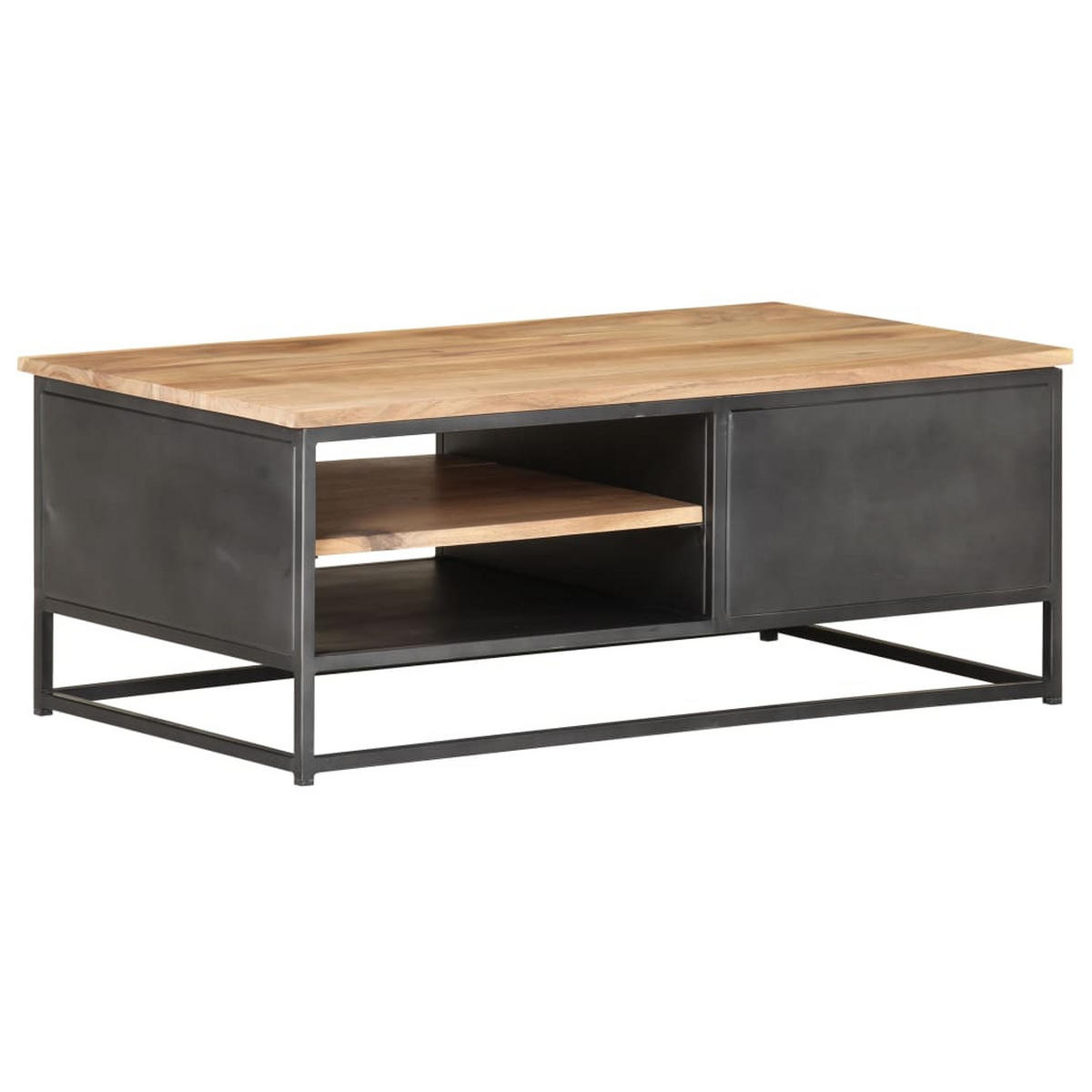 COUCHTISCH 90x50x35 cm Massivholz Akazie - Braun, Holz (90/50/35cm) - furnicato