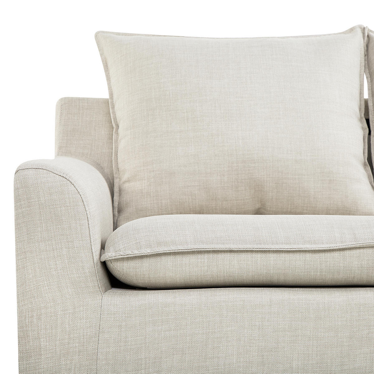 ECKSOFA Polsterbezug Beige Elvenes - Beige, Textil (206/140cm) - Beliani
