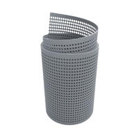 SICHTSCHUTZSTREIFEN PP Premium Gelocht 30 Prozent Streifen Fenstergrau 2,55m - Hellgrau, Kunststoff (255/19cm) - ZAUN|ZU