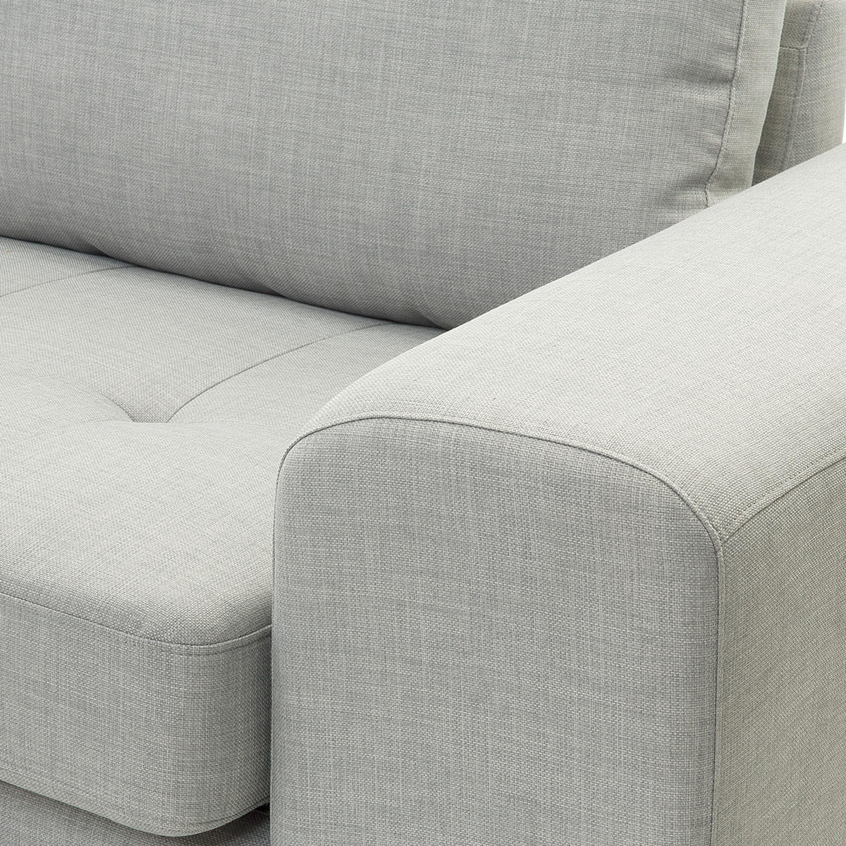 4-SITZER-ECKSOFA Polyester Grau Kiruna - Hellgrau, Textil (290/148cm) - Beliani