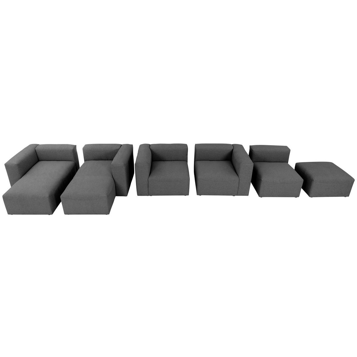 POLSTERHOCKER Kattrina Flachgewebe anthrazit - Anthrazit, Kunststoff (75/45/75cm) - 58aufmkessel