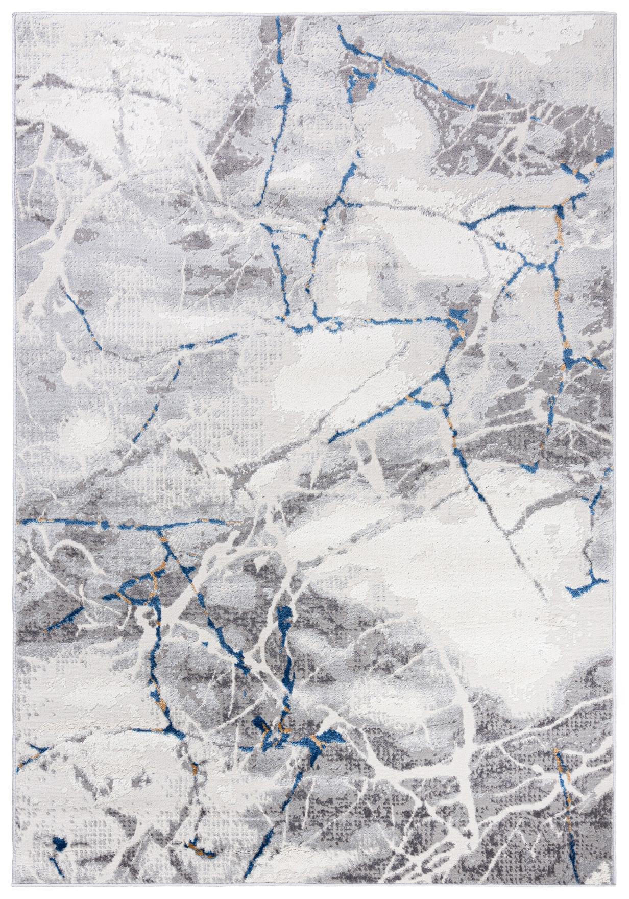 KOBEREC grafitový sivý abstraktný - 300 x 400 cm - modrosivá, textil (300/400cm) - Mazovia