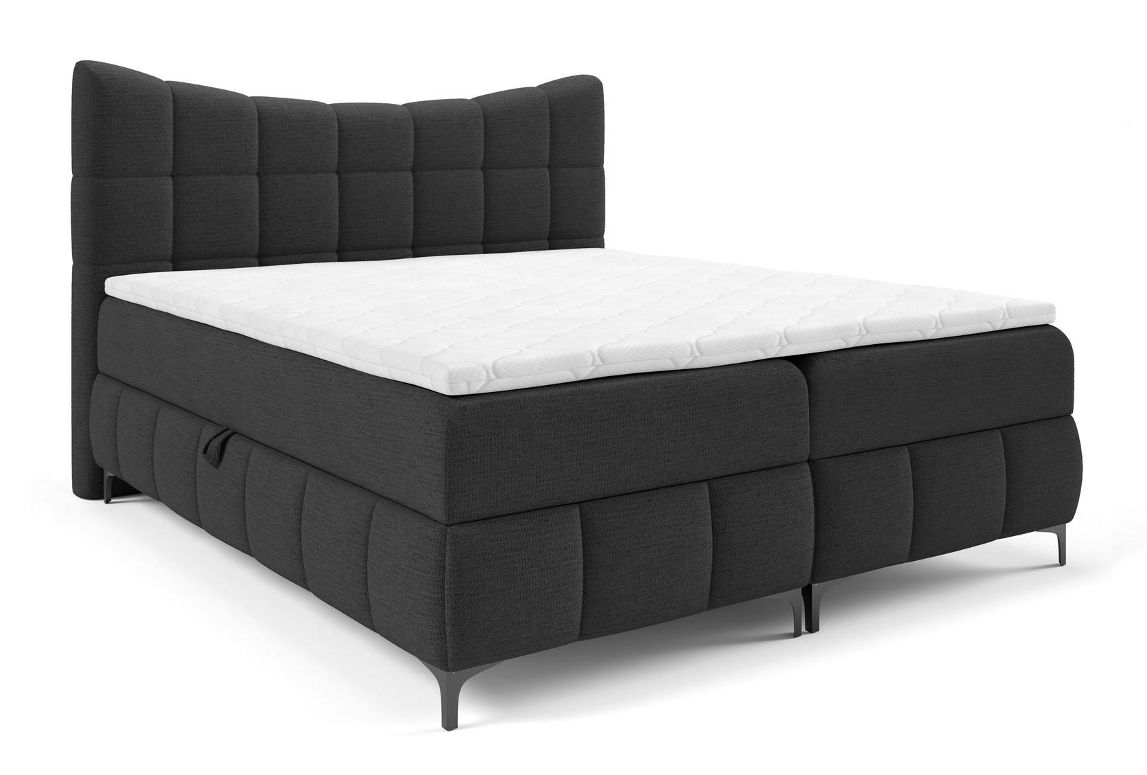 Emporius Boxspringbett Schwarz 160x200 cm