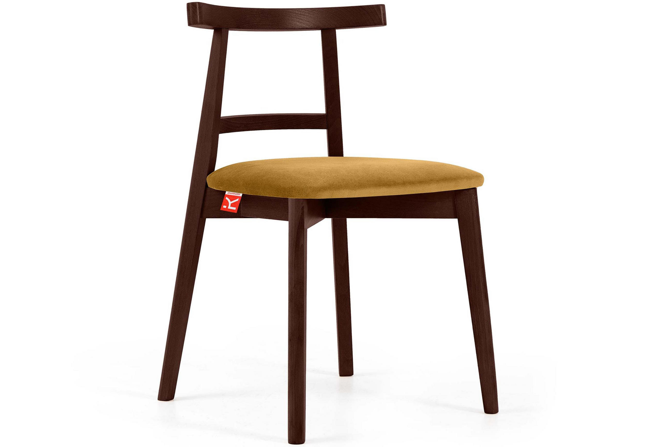 ESSTISCHSTÜHLE LILIO 2 St Vintage, Gelb / Mahagoni - Gelb, Holz/Textil (47/76/45cm) - KONSIMO®