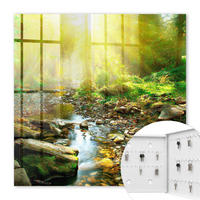 SCHLÜSSELBOX Weiß 30x30 cm – Türöffnung nach rechts - Waldbach - Grün, Metall (30/30/5cm) - TULUP