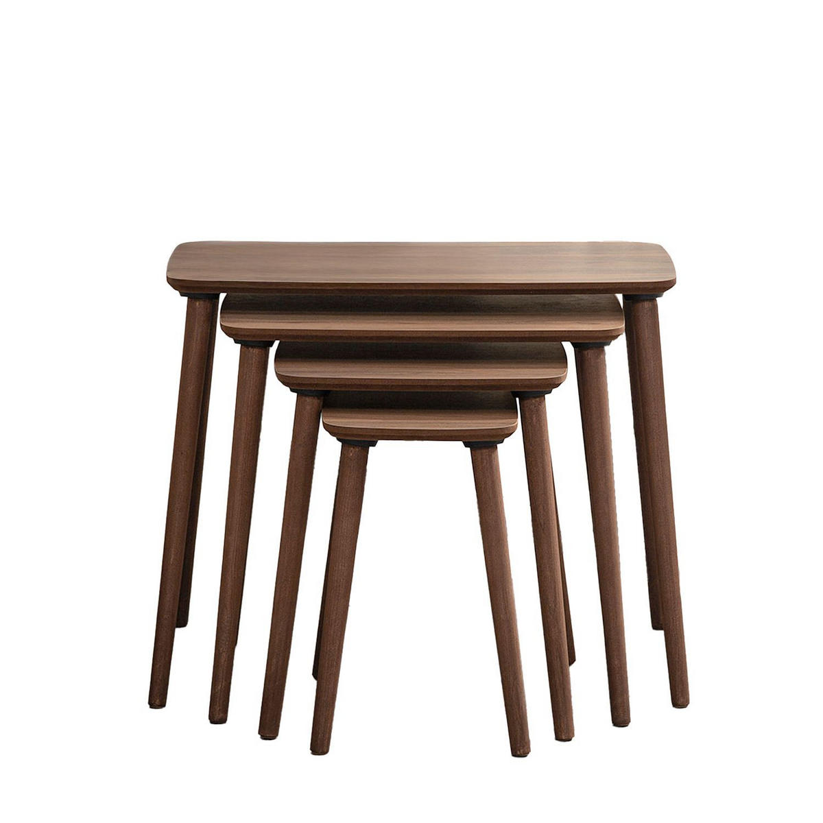 SATZTISCH Luci 4-teilig Nussbaum - Nussbaumfarben, Holzwerkstoff (40/70/55cm) - Habitat Garten