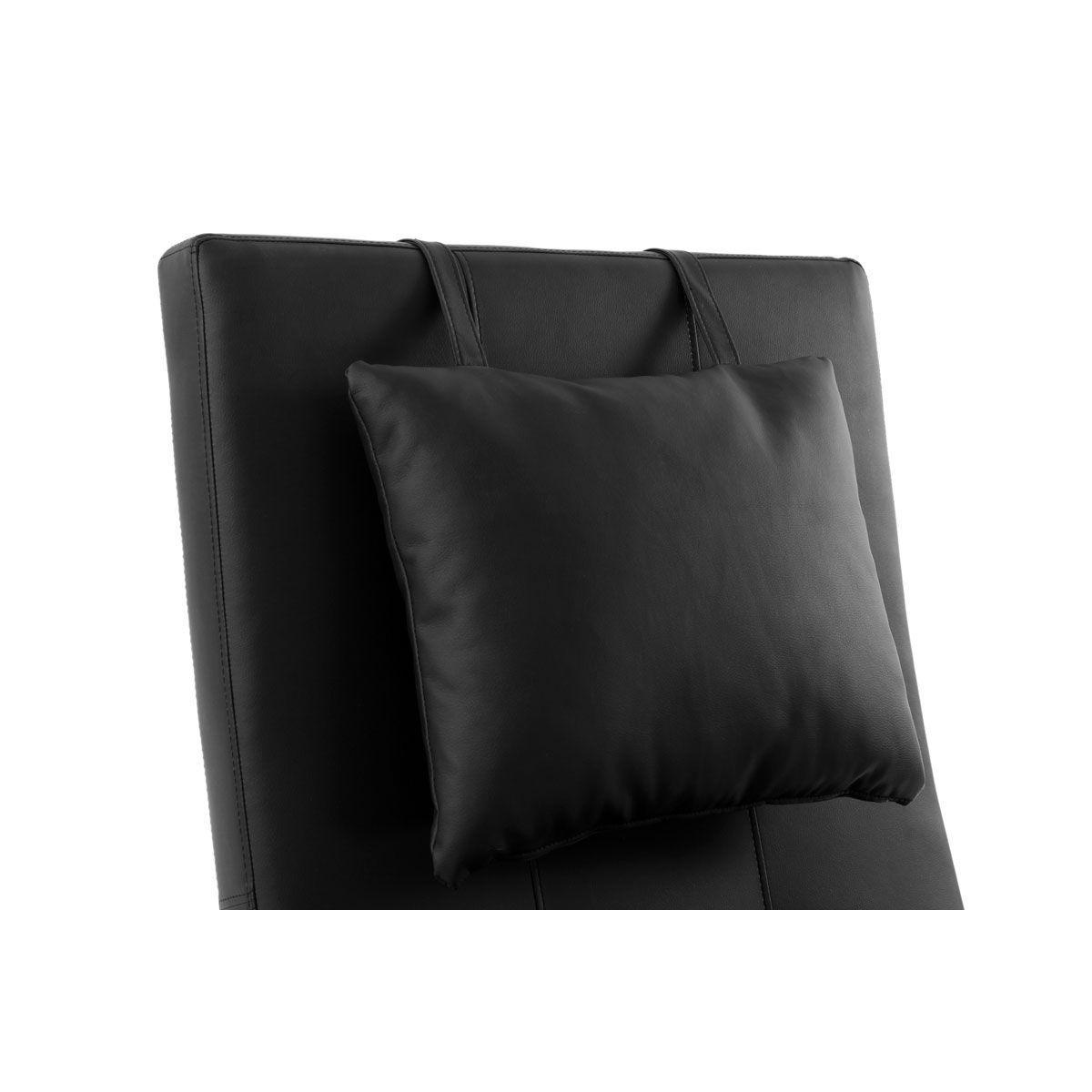 LIEGESTUHL Schwarz MONACO - Schwarz, Textil (64/89/170cm) - Miliboo