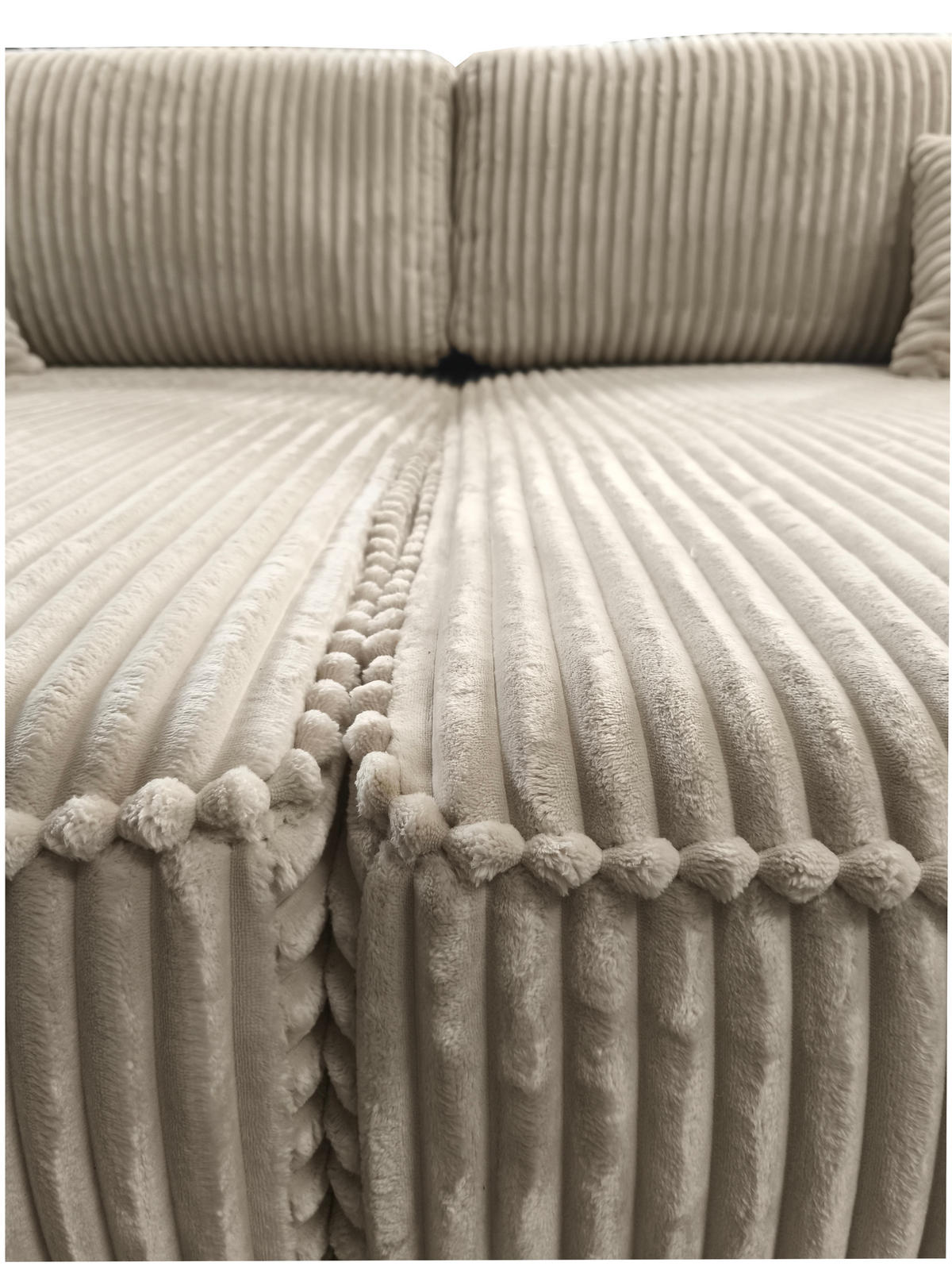 BIGSOFA COZI, Dunkelgrün mit Cordbezug - Dunkelgrün, Kunststoff/Textil (240/87/180cm) - KS Home Concept