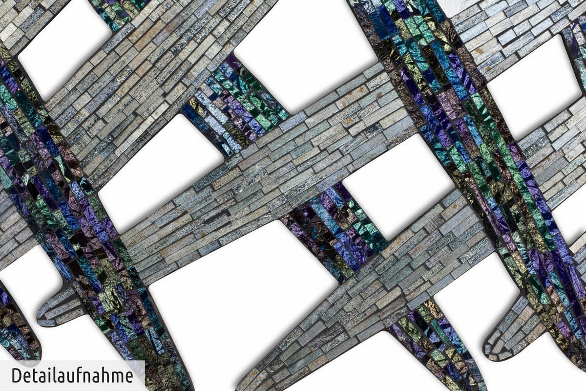 MOSAIK-WANDBILD Lila 114/62 cm - Braun, Glas (114/62cm) - KUNSTLOFT