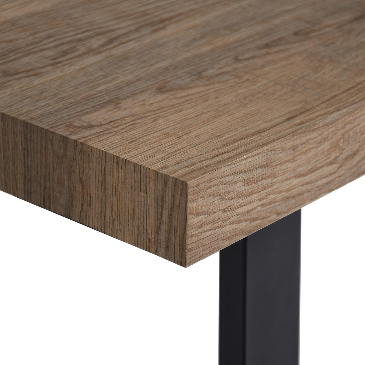 ESSTISCH Axis in rechteckiger Form, ausziehbar, 160-240 cm, Walnuss - Walnussfarben/Schwarz, Metall (90/160/75cm) - Beautysofa