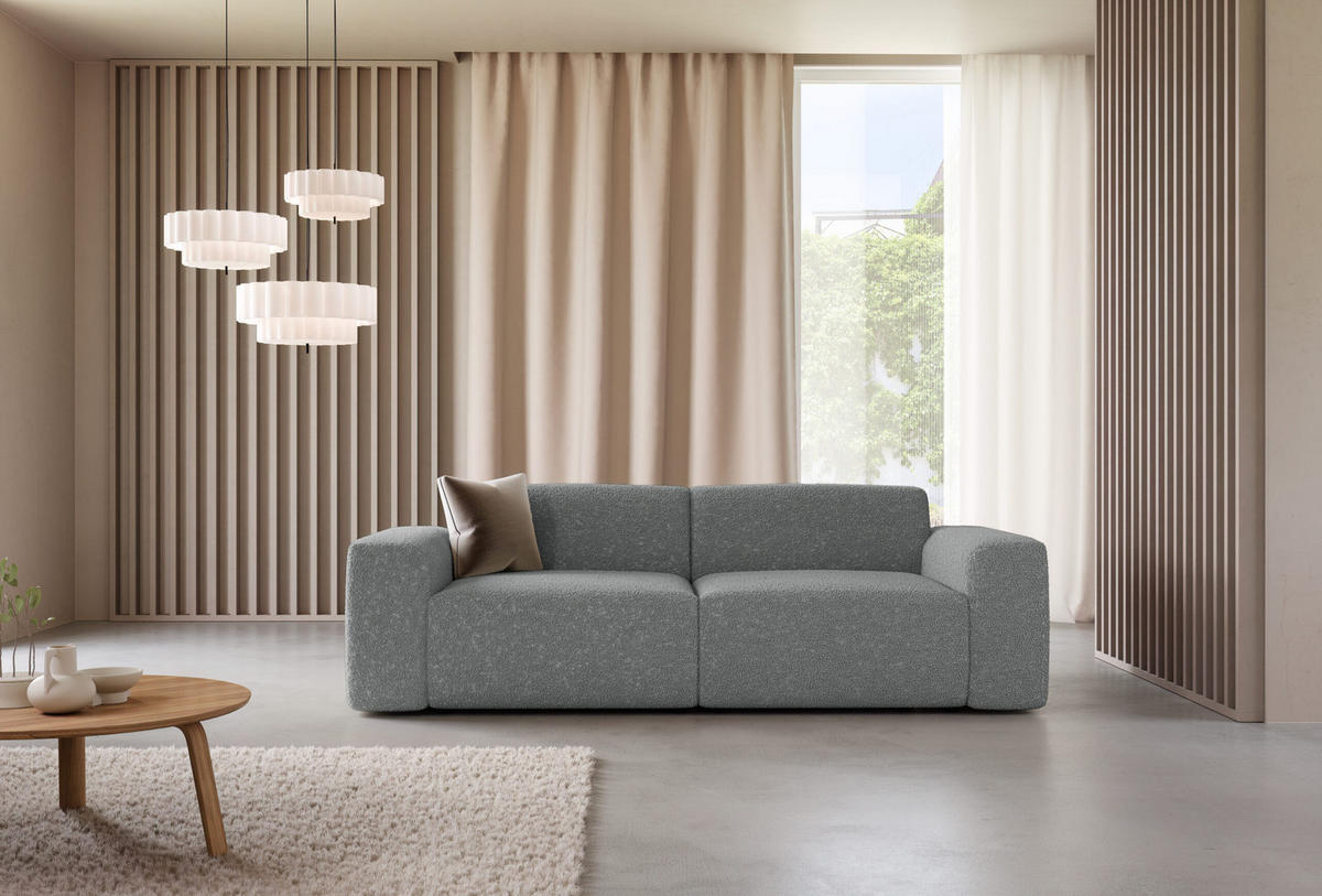 SOFA Modular Premium Grau - Schwarz/Grau, Holz/Holzwerkstoff (240/70/104cm) - Furnisell