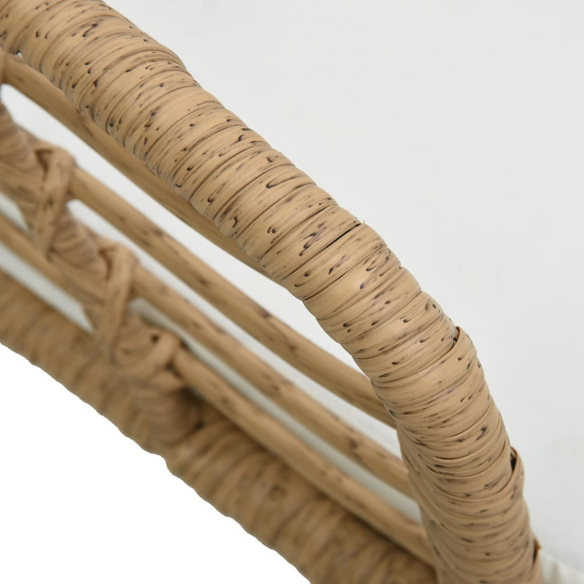 GARTENSTÜHLE 2er Set Mit Auflagen Poly Rattan Eiche - Creme/Braun, Kunststoff/Textil (63.5/77/53.5cm) - vidaXL