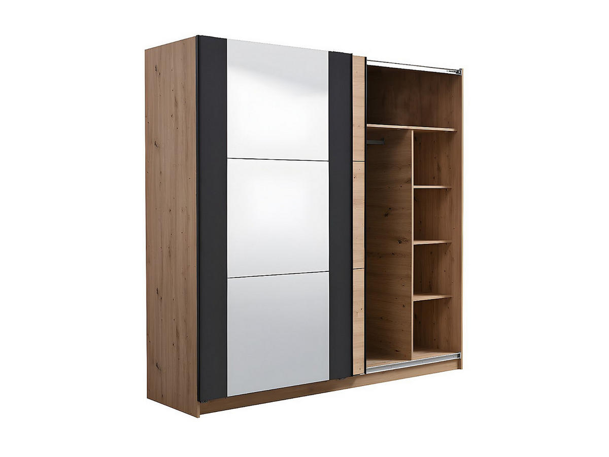 KLEIDERSCHRANK - 217 cm x 62.5 cm - Holz, Platte - Naturfarben Hell PHILADELPHIE - Naturfarben, Holz (217/210/62.5cm) - Vente-Unique