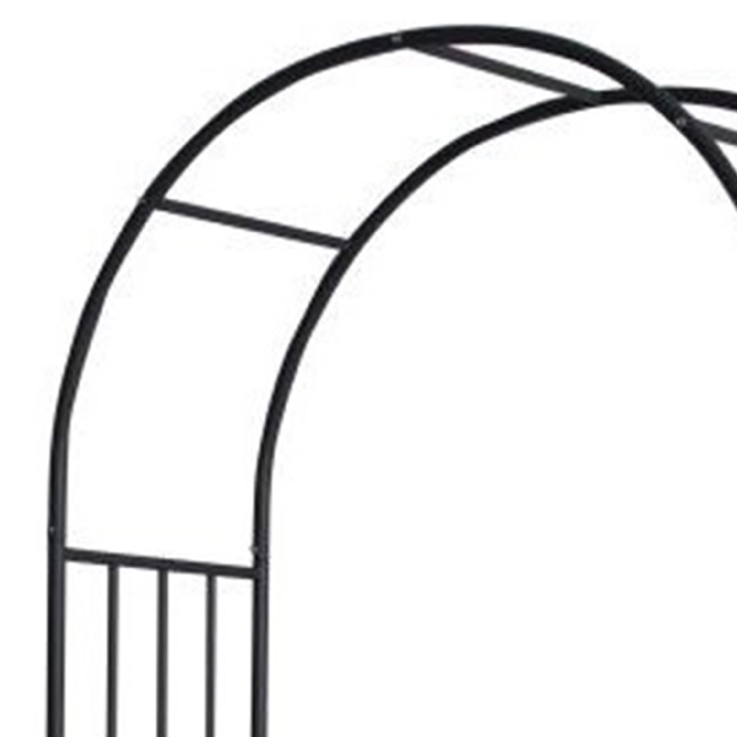 ROSENBOGEN Rochester - Rankhilfe aus Metall, pulverbeschichtet. BxTxH: 120x44x219 cm - Schwarz, Metall (120/219/44cm) - TPFGarden