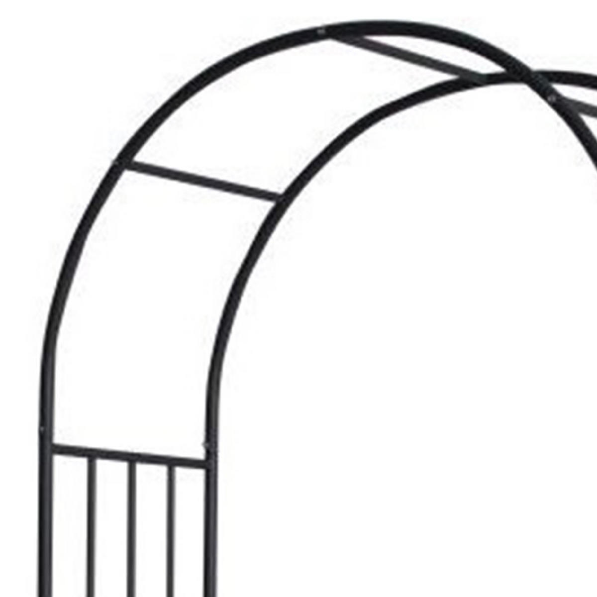 ROSENBOGEN Rochester - Rankhilfe aus Metall, pulverbeschichtet. BxTxH: 120x44x219 cm - Schwarz, Metall (120/219/44cm) - TPFGarden
