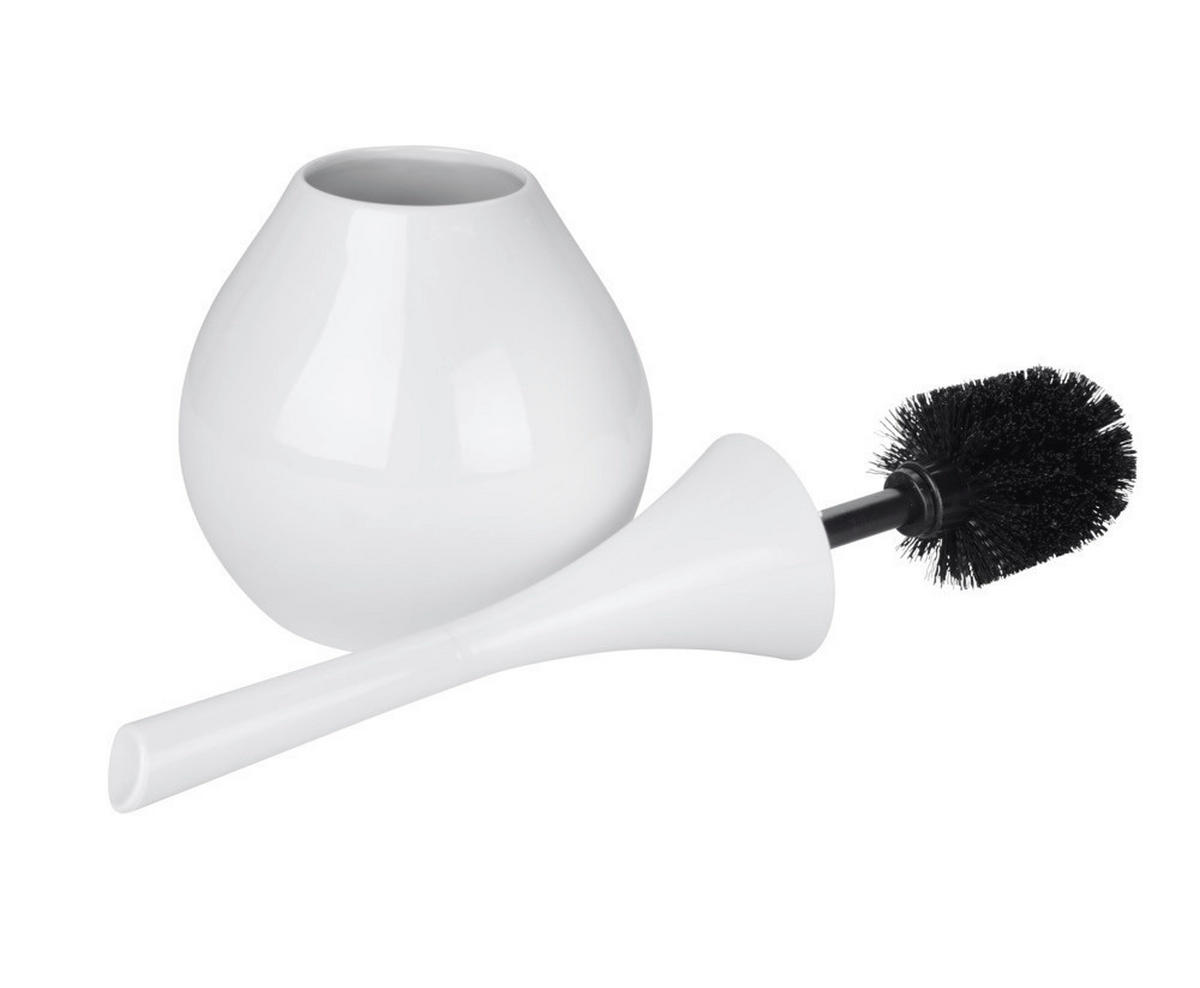 BÜRSTENBEHÄLTER Flakon White 17/17/42,5 cm - Weiß, Keramik (17/42.5/17cm) - Wenko