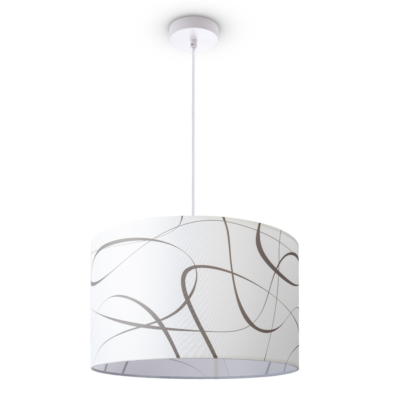 PENDELLEUCHTE Hugo Pd1 Tri 003 - Weiß, Metall (45.5/45.5/27cm) - Paco Home