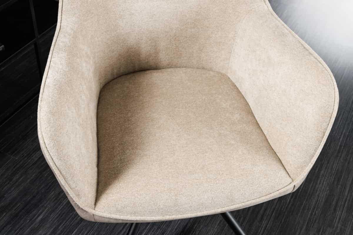 STUHL VERONA Samt Champagner 80 cm - Champagner/Schwarz, Textil/Metall (58/80/59cm) - riess-ambiente