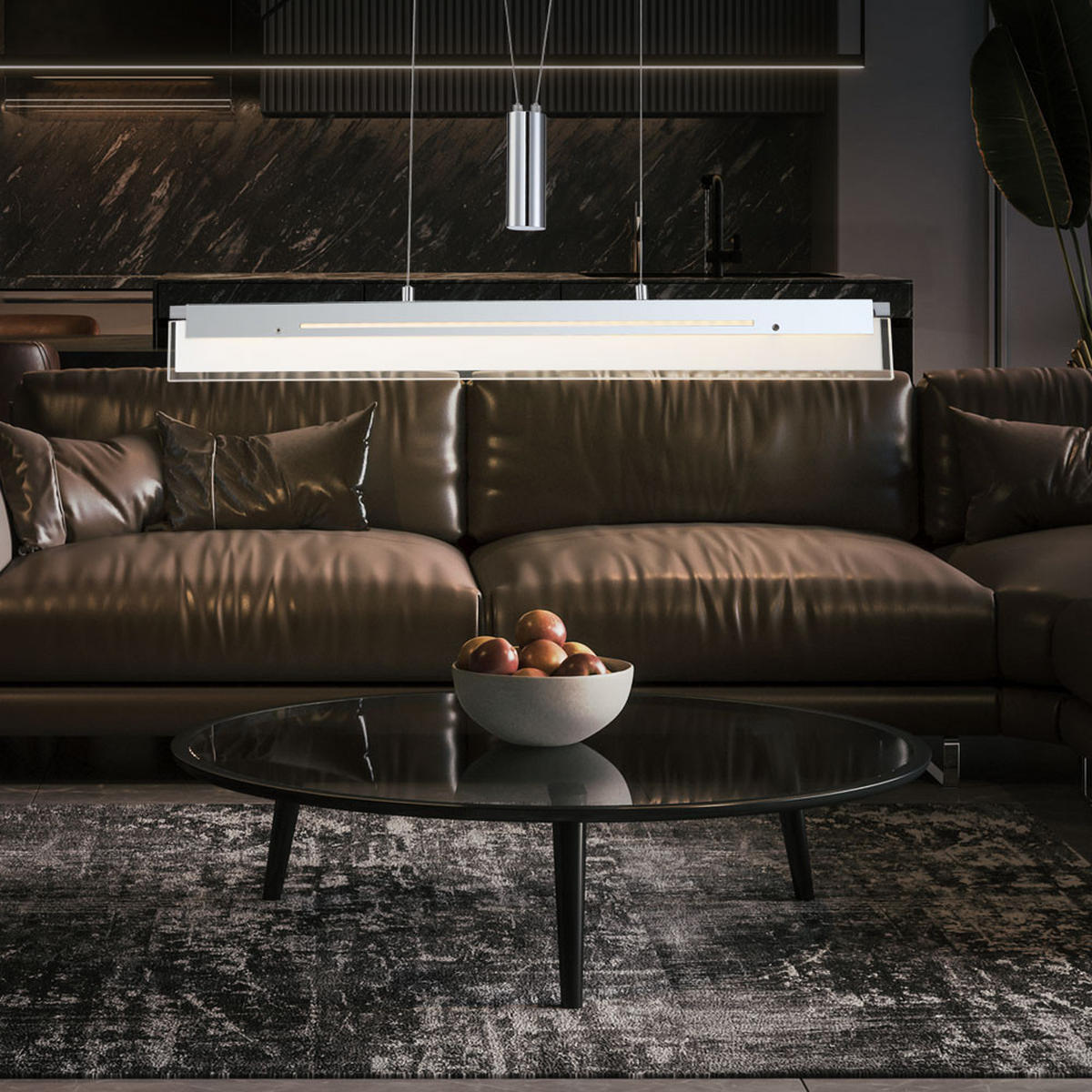 LED HÄNGELEUCHTE Ismeta Silber Glas - Silberfarben, Glas (80/80/160cm) - Globo Lighting