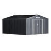 GERÄTEHAUS, Stahl, Kohlegrau - Grau, Metall (386/200/340cm) - Outsunny