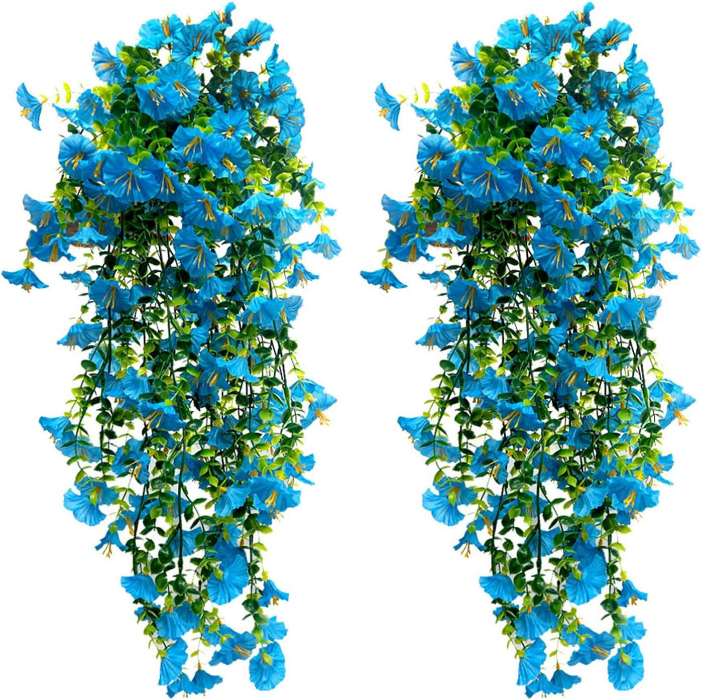 KUNSTBLUME 2 Stück Kunstblumen Veilchen Hängend - Blau, Kunststoff (75cm) - Kaket