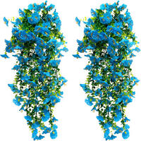 KUNSTBLUME 2 Stück Kunstblumen Veilchen Hängend - Blau, Kunststoff (75cm) - Kaket