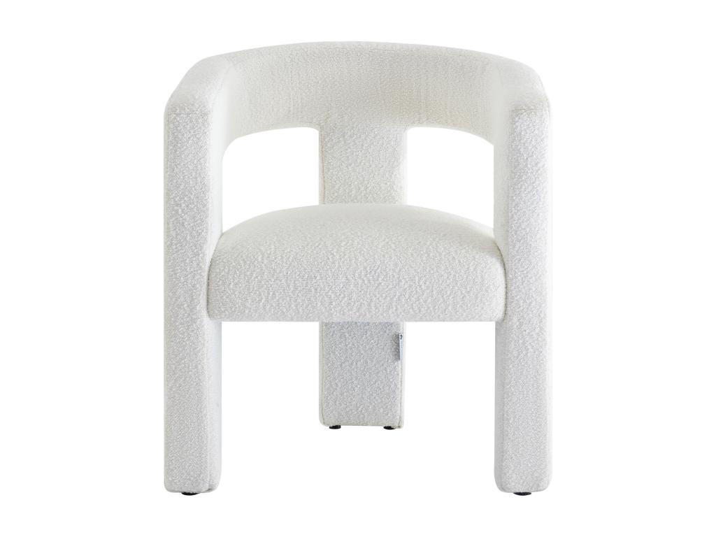 SESSEL - Bouclé-Stoff - Weiß - FAVINA - Weiß, Textil (59/75/64cm) - Vente-Unique