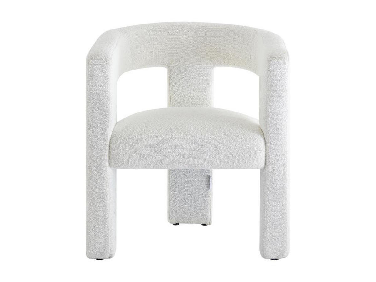 SESSEL - Bouclé-Stoff - Weiß - FAVINA - Weiß, Textil (59/75/64cm) - Vente-Unique
