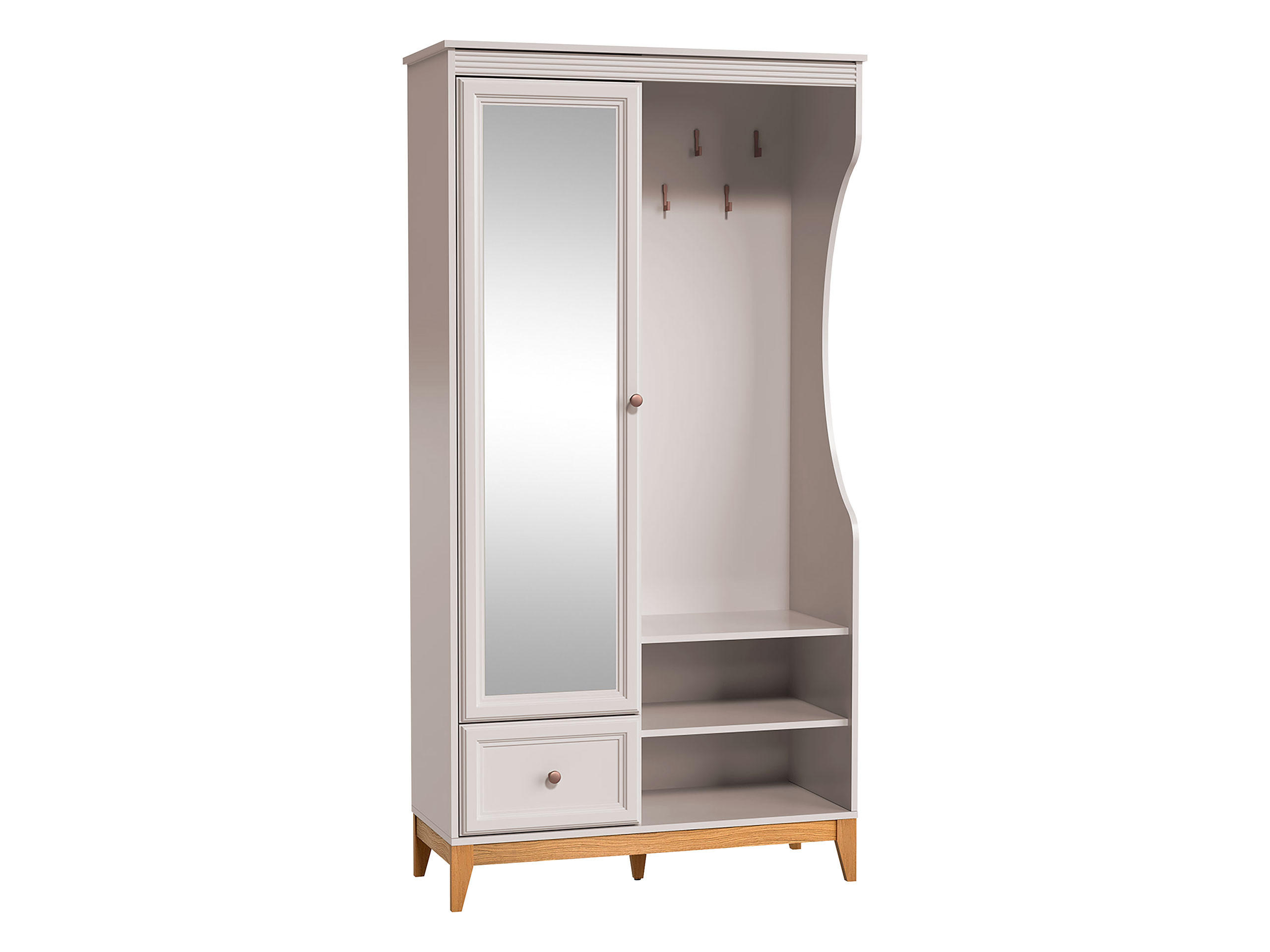 GARDEROBEN-SET Windsor - Kaschmir/Naturfarben, Holz/Holzwerkstoff (100/193/41cm) - MIRJAN24