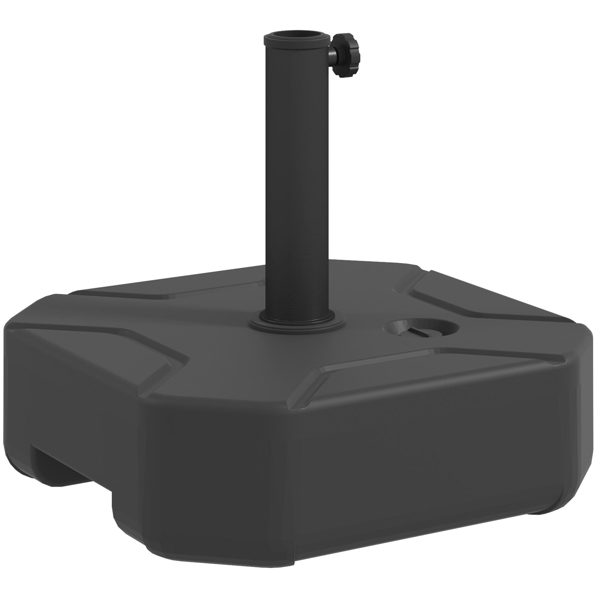 SONNENSCHIRMSTÄNDER bis 25 kg befüllbar - Schwarz, Kunststoff (45/45cm) - Outsunny