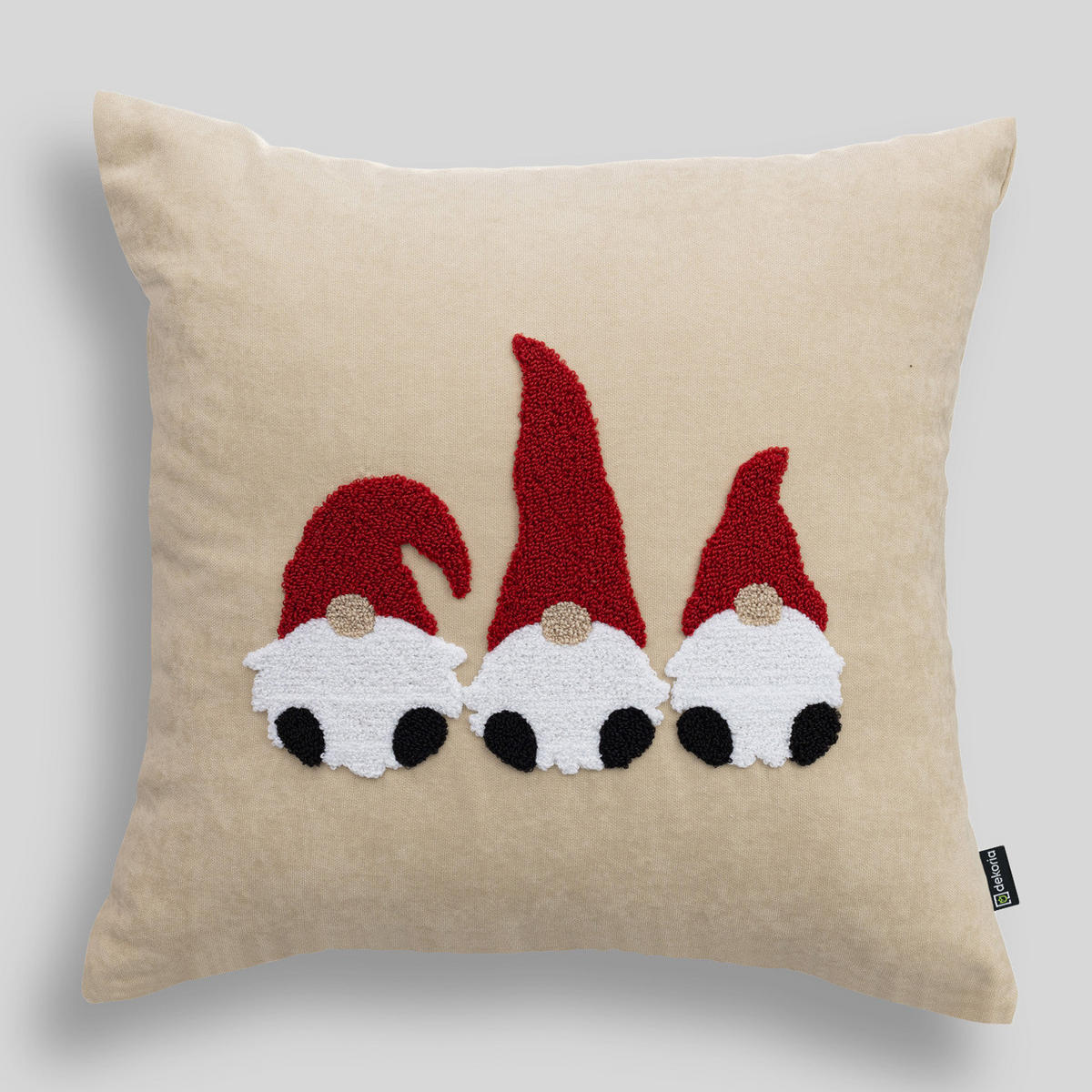 KISSENHÜLLE Jolly Gnomes Red 43x43 cm - Beige, Textil (43/1cm) - Dekoria