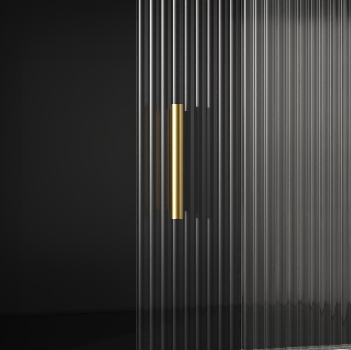 KÜCHENSCHRANK mit LED 120 x 35 x 167 cm Schwarz - Schwarz, Holzwerkstoff (35/167/120cm) - Meubliv