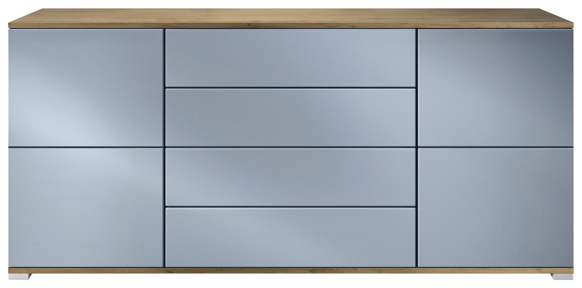 SIDEBOARD Rova Denim matt - Pastellblau, Holzwerkstoff (166.5/75.5/35cm) - Vladon