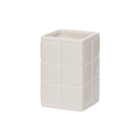 ZAHNBÜRSTENBECHER Keramik Torino - Weiß, Keramik (7/10.5/7cm)