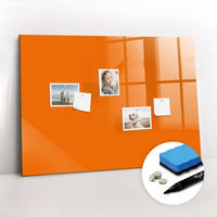 MAGNETTAFEL 100x70 Orange schwarzer Marker - Orange, Glas (100/0.4/70cm) - TULUP