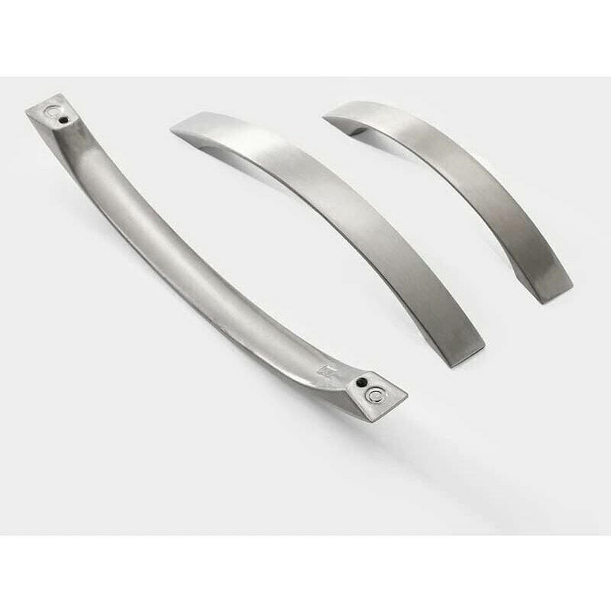MÖBELGRIFF Chrom 12er-Set 96 mm Nickel Gebürstet - Schwarz, Metall (1.2/3/12.4cm)
