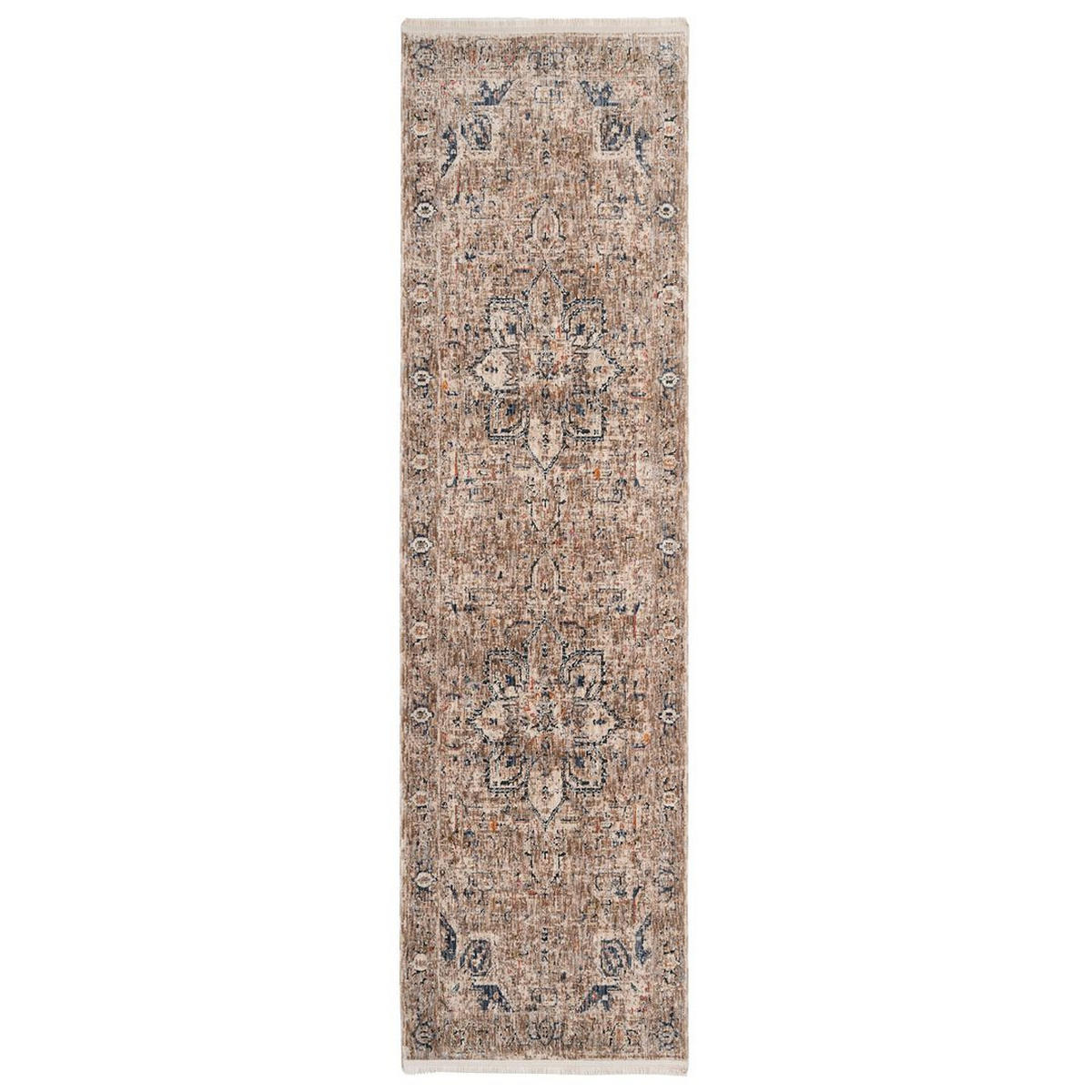 TEPPICHLÄUFER Fionna Neta Beige - Beige, Textil (71/239cm) - Kukoon Rugs