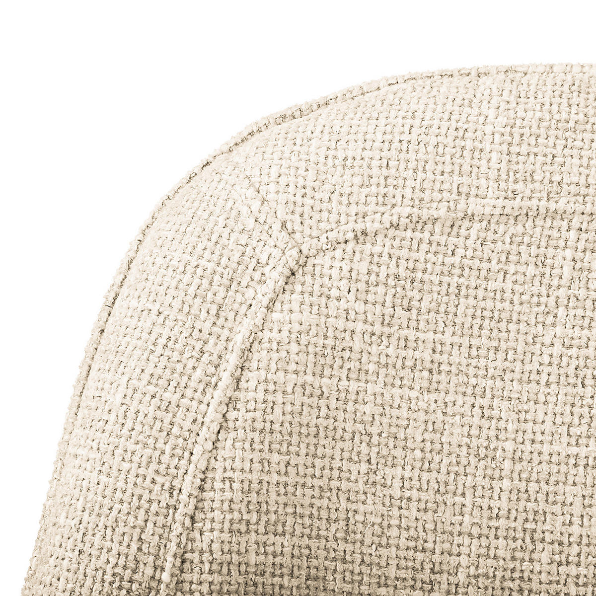 POLSTERSTUHL - Strukturstoff / Stahl, 2er-Set - Creme/Schwarz, Metall (57/85/52cm) - home24