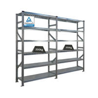 FACHBODENREGAL Proximo Stecksystem 210x240x50cm 6 Ebenen Beidseitig nutzbar Verzinkt - Silberfarben, Metall (240/210/50cm) - PROREGAL