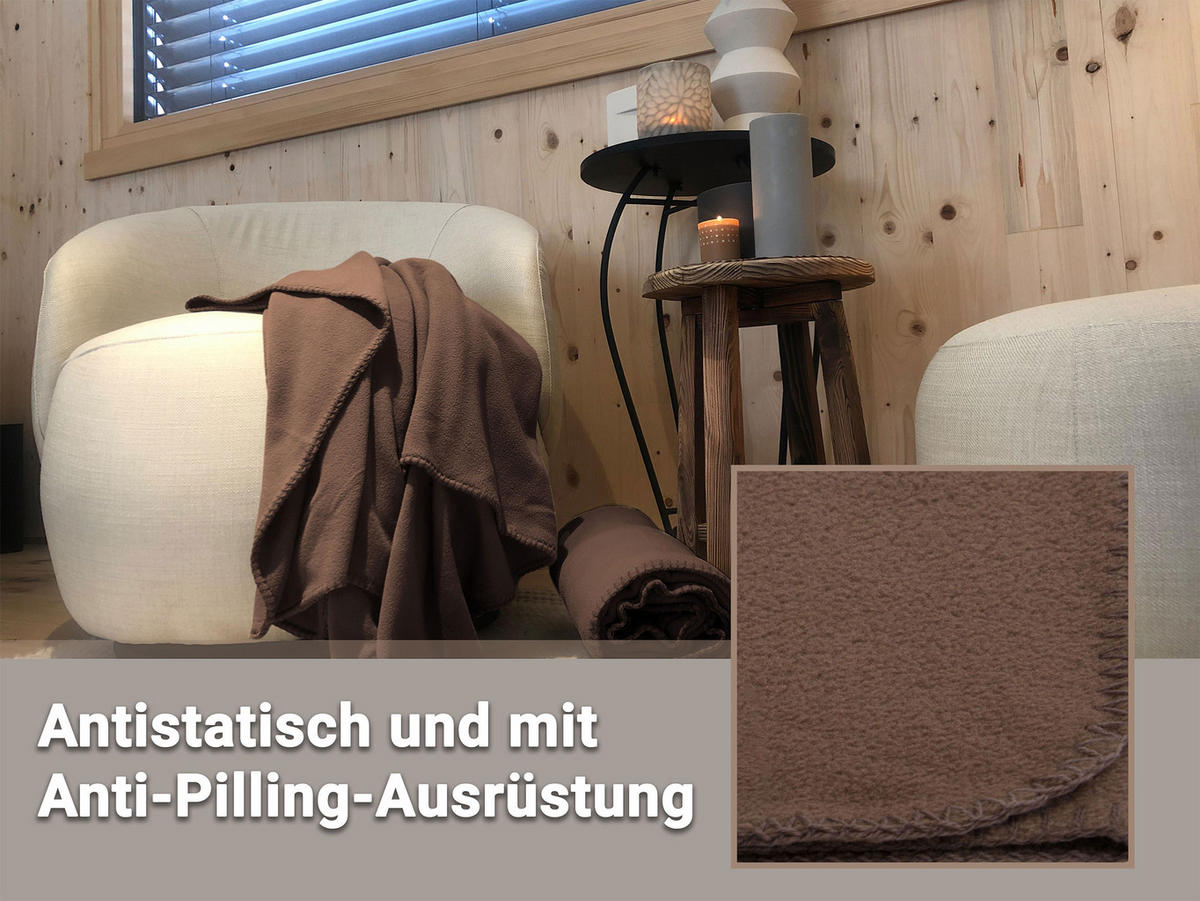KUSCHELDECKE, 130x170 cm, 100% Polyester, Braun - Braun, Textil (130/170cm) - Zollner